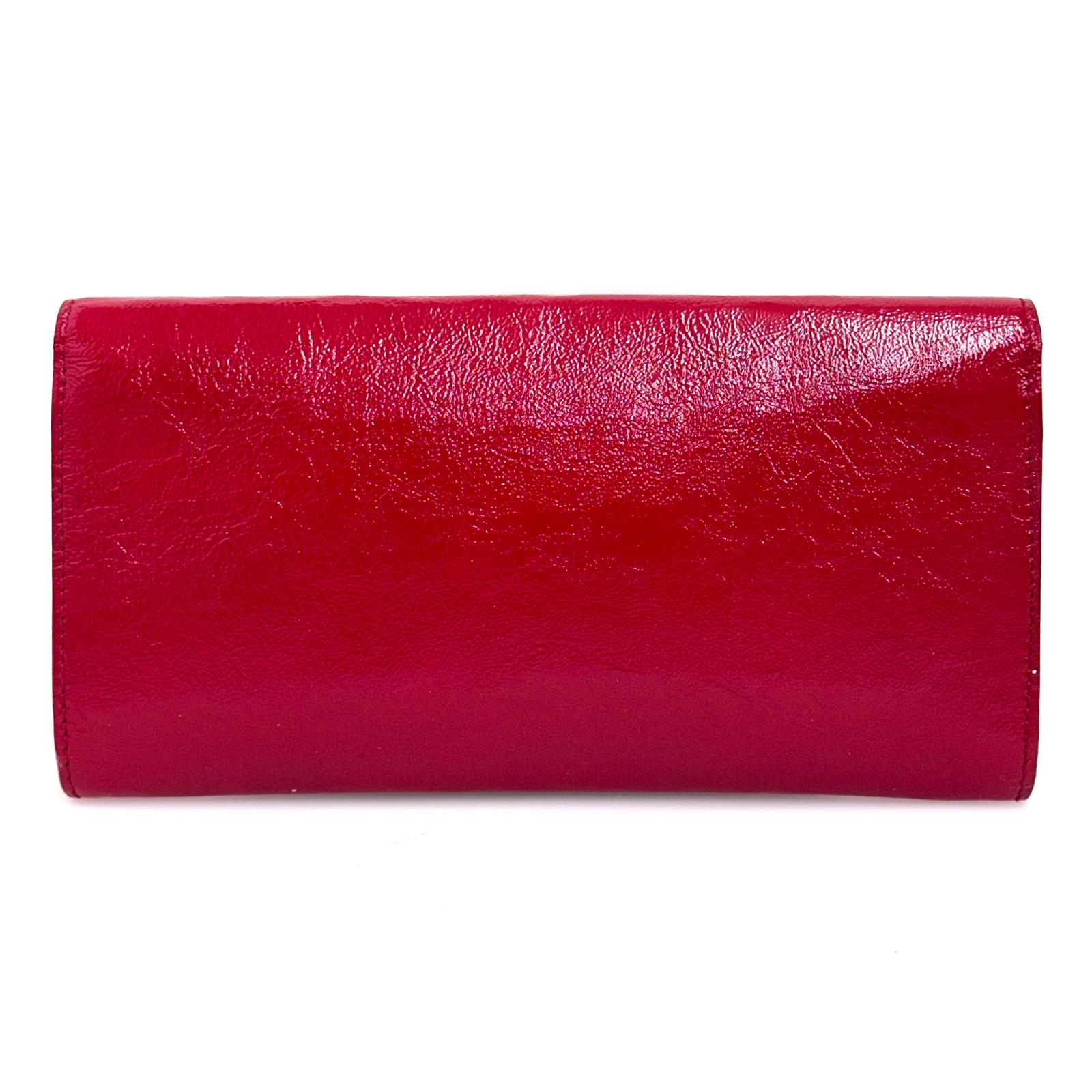 Saint Laurent pochette a mano Belle de Jour in vernice rossa