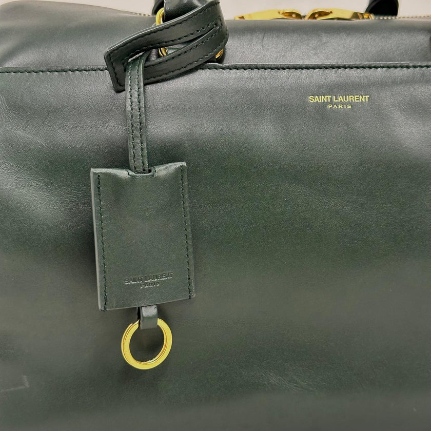 Borsa Saint Laurent Duffle Grande in Pelle Verde