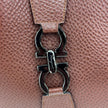 Salvatore Ferragamo Borsa a spalla Gancini Hobo Pelle Martellata Marrone
