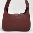 Salvatore Ferragamo Borsa a spalla Gancini Hobo Pelle Martellata Marrone