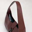 Salvatore Ferragamo Borsa a spalla Gancini Hobo Pelle Martellata Marrone