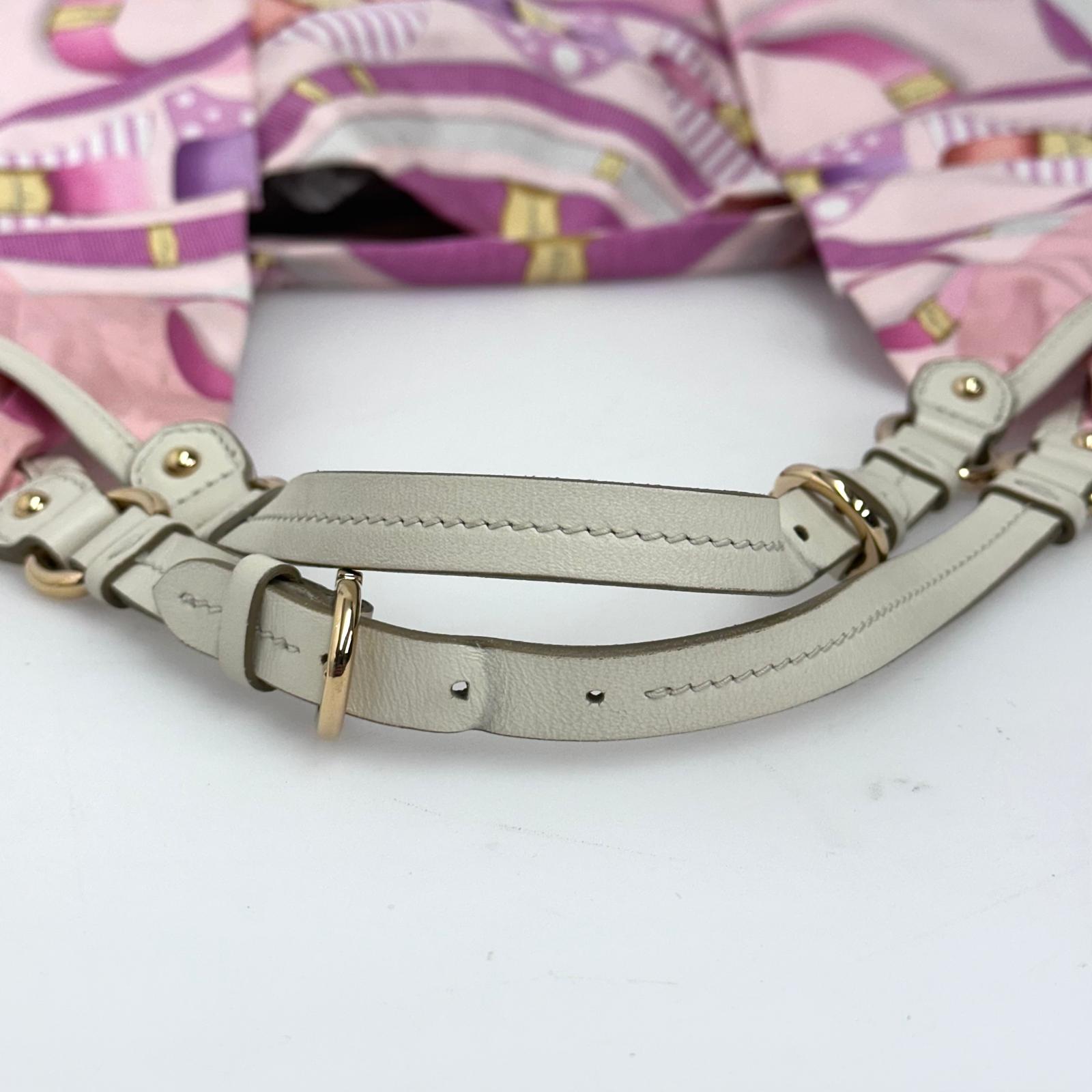 Salvatore Ferragamo Borsa a spalla shopper in seta stampa Vara rosa