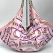 Salvatore Ferragamo Borsa a spalla shopper in seta stampa Vara rosa