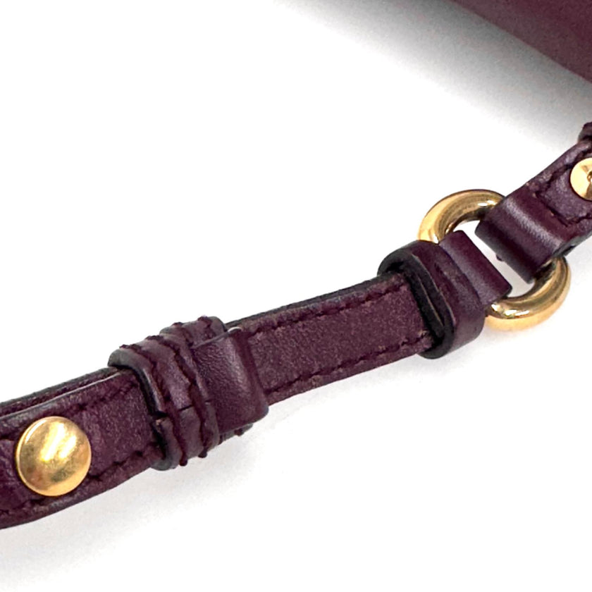 Salvatore Ferragamo Gancini borsa a due vie in pelle bordeaux