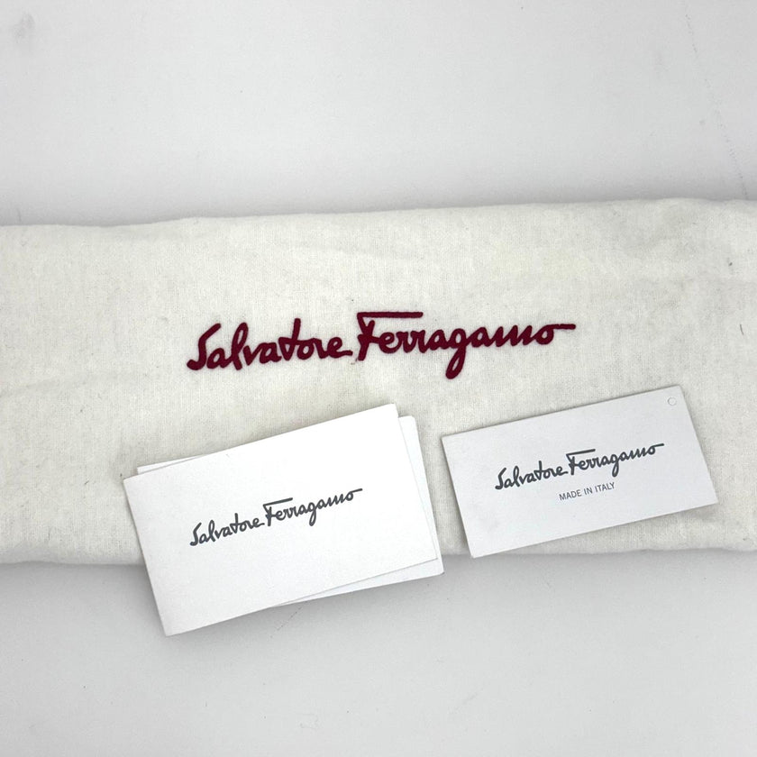 Salvatore Ferragamo Gancini borsa a due vie in pelle bordeaux