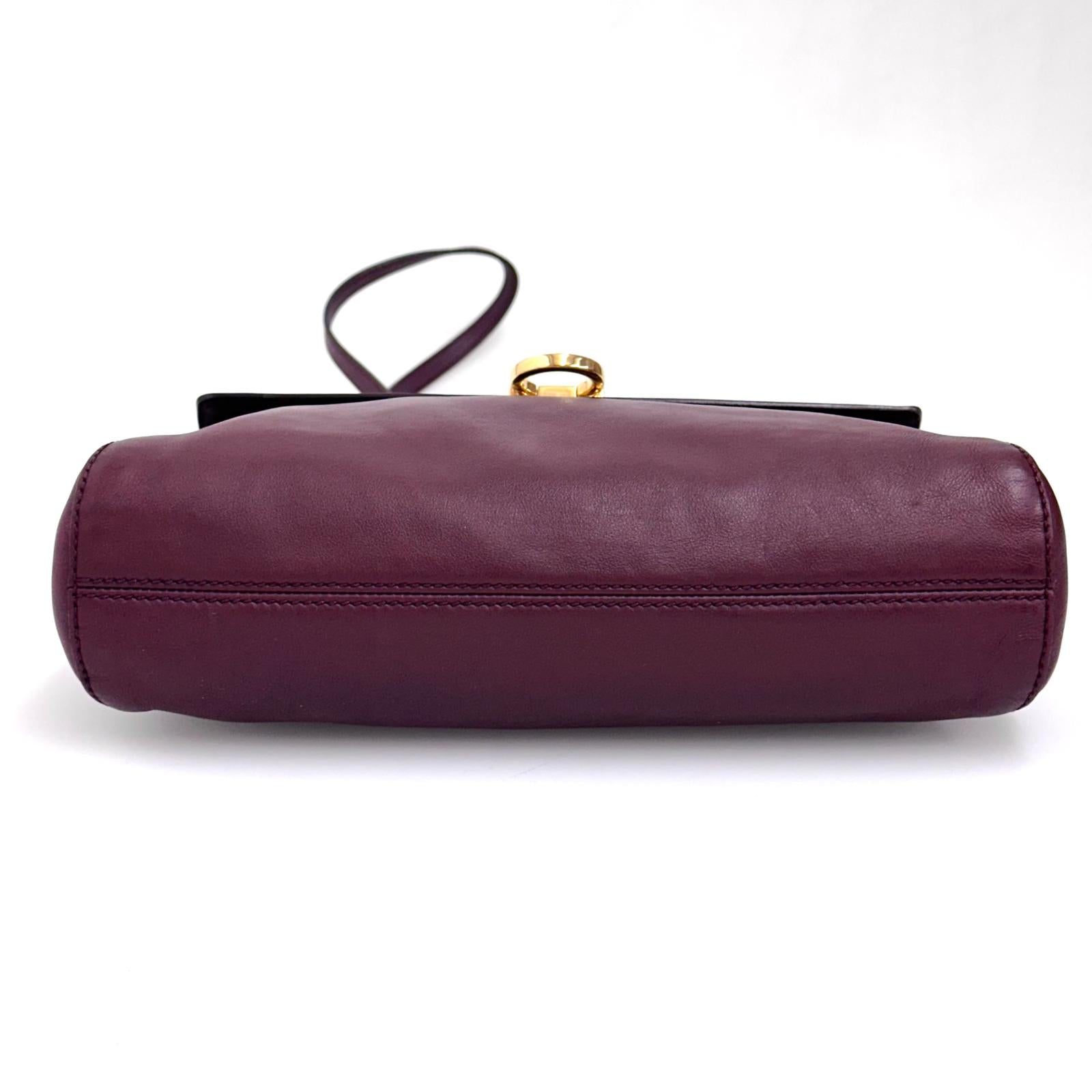 Salvatore Ferragamo Gancini borsa a due vie in pelle bordeaux