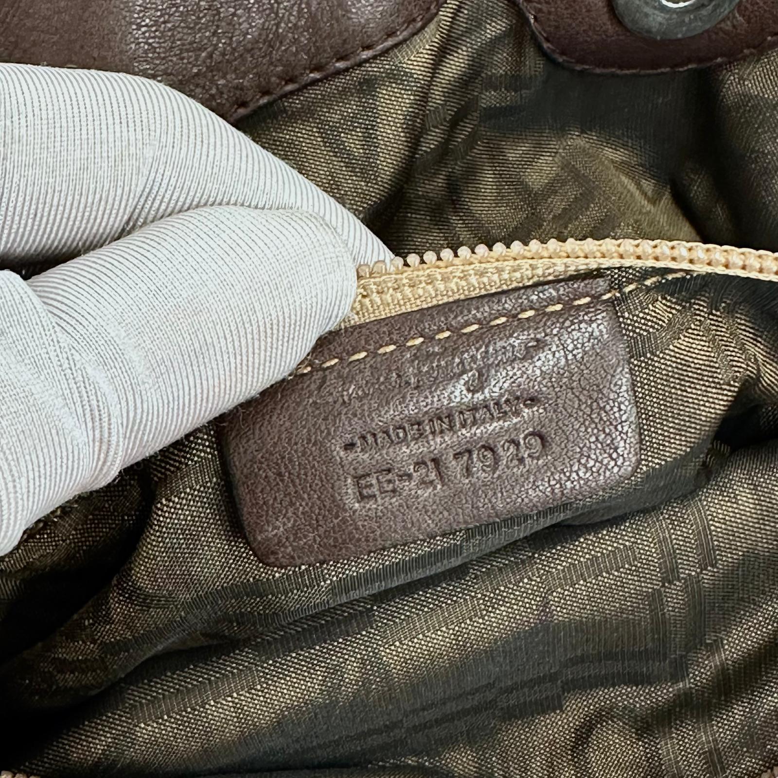 Salvatore Ferragamo borsa a spalla in pelliccia di lapin e pelle marrone