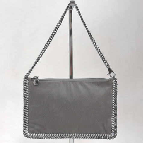 Stella McCartney Borsa Falabella Clutch grigia con catena