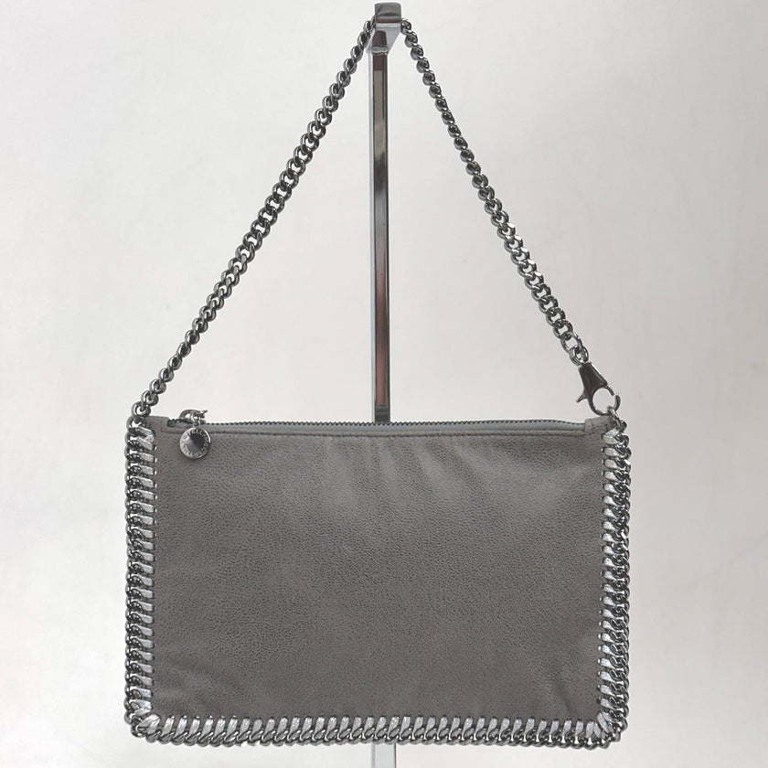 Stella McCartney Borsa Falabella Clutch grigia con catena