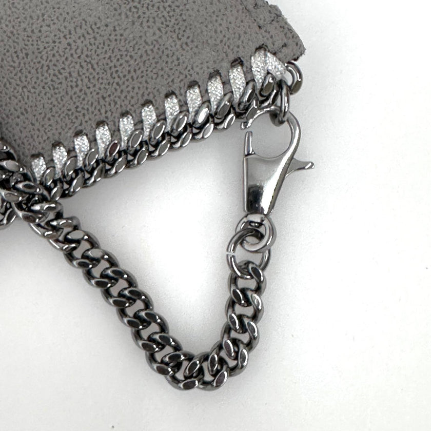 Stella McCartney Borsa Falabella Clutch grigia con catena
