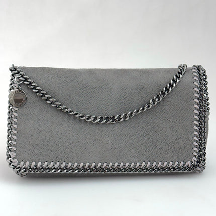 Stella McCartney Borsa Falabella Fold Over Shaggy Deer Grigio Chiaro