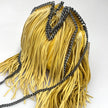 Stella McCartney Borsa Falabella Fringe gialla con catena argento