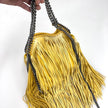 Stella McCartney Borsa Falabella Fringe gialla con catena argento