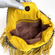 Stella McCartney Borsa Falabella Fringe gialla con catena argento