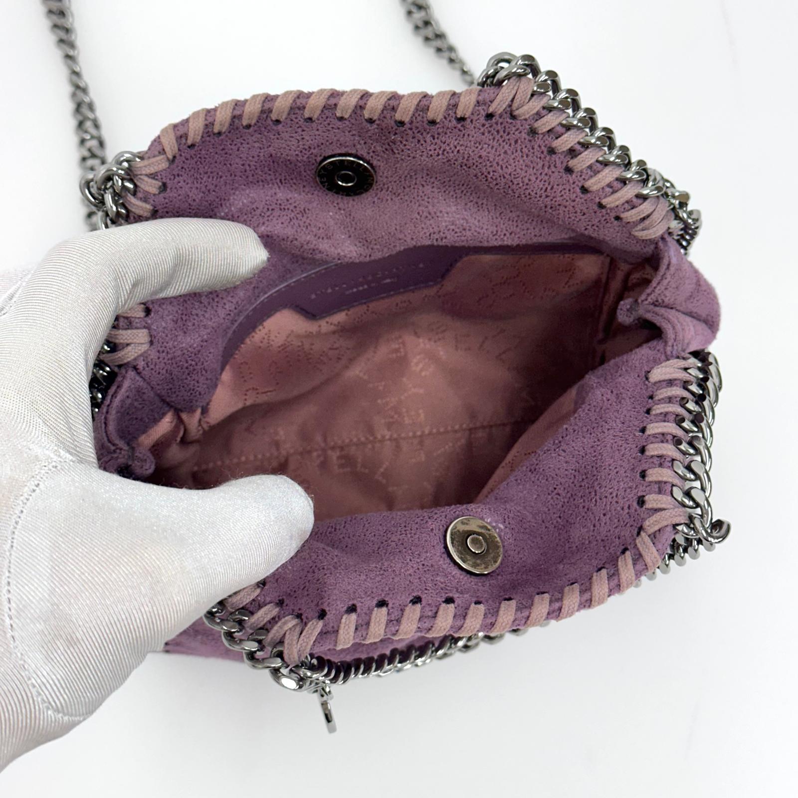 Stella McCartney Borsa Falabella Micro in eco suede rosa malva