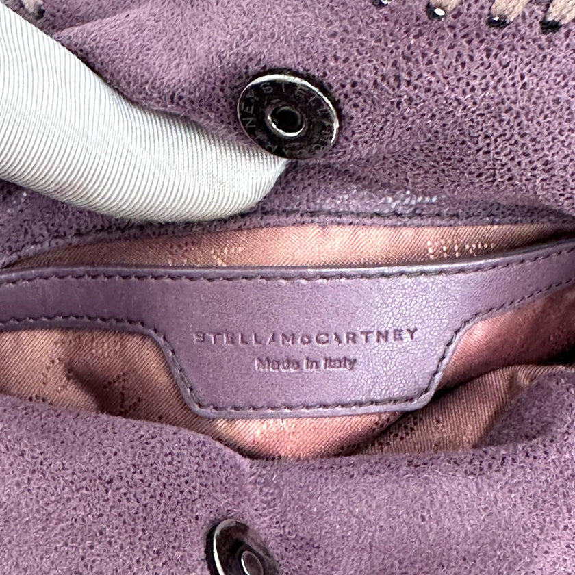 Stella McCartney Borsa Falabella Micro in eco suede rosa malva
