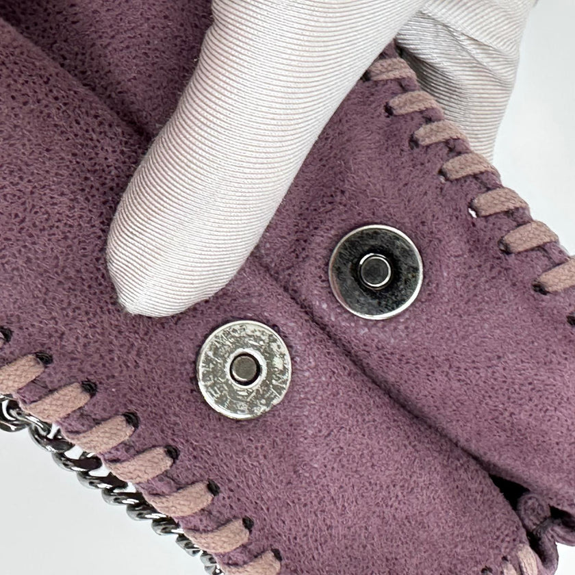 Stella McCartney Borsa Falabella Micro in eco suede rosa malva