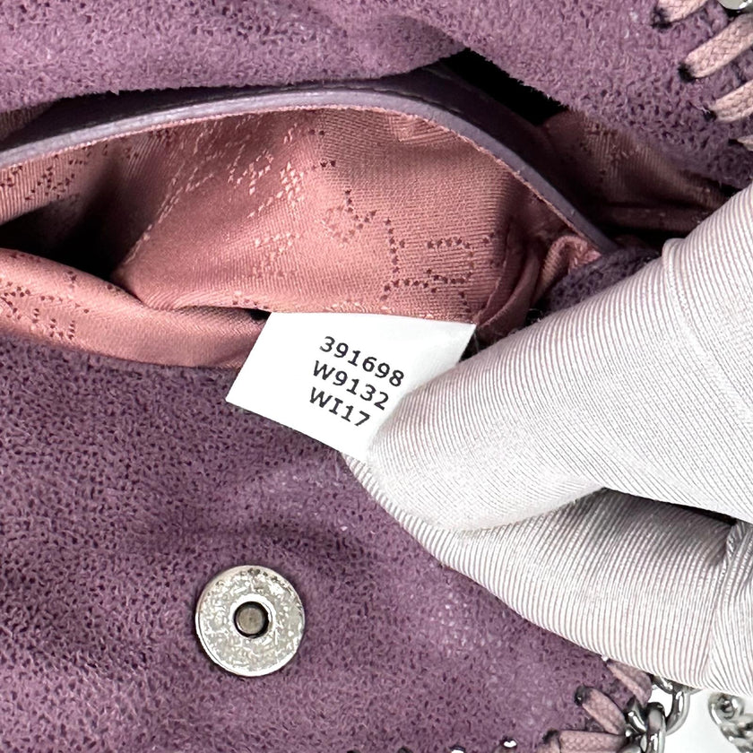 Stella McCartney Borsa Falabella Micro in eco suede rosa malva