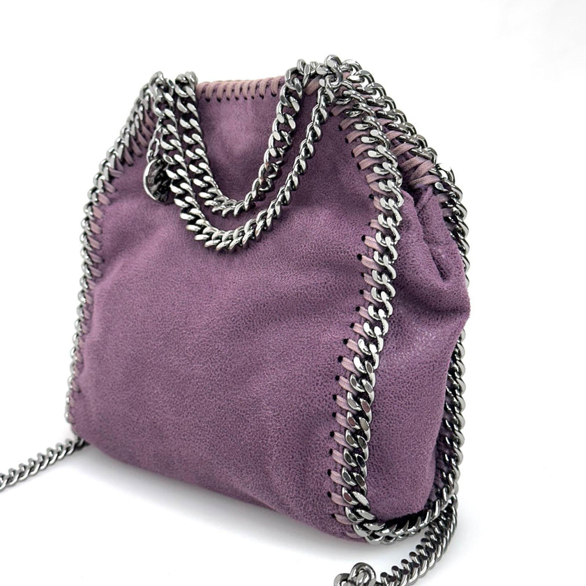 Stella McCartney Borsa Falabella Micro in eco suede rosa malva
