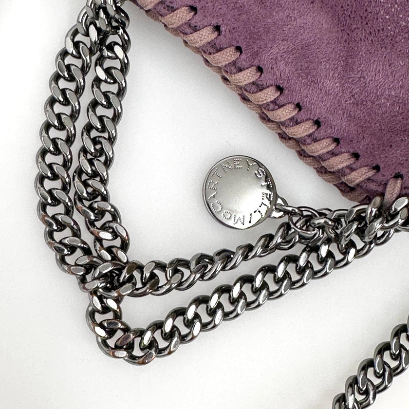 Stella McCartney Borsa Falabella Micro in eco suede rosa malva