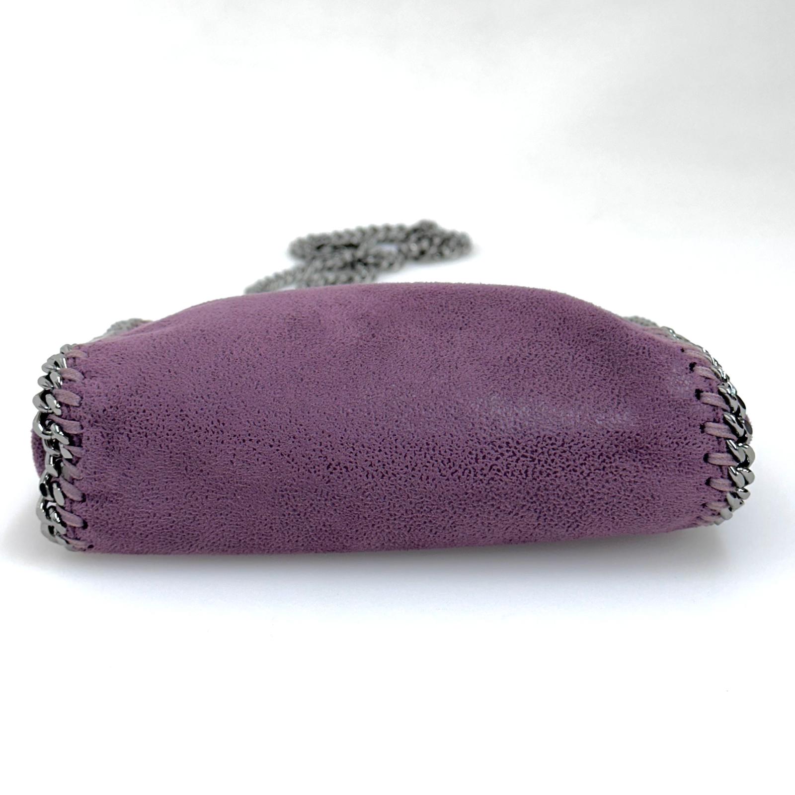 Stella McCartney Borsa Falabella Micro in eco suede rosa malva