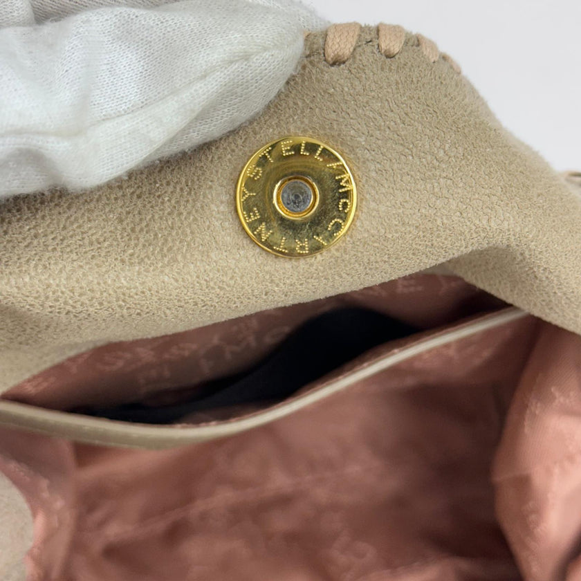 Stella McCartney Borsa Falabella Mini Beige con Catena Oro