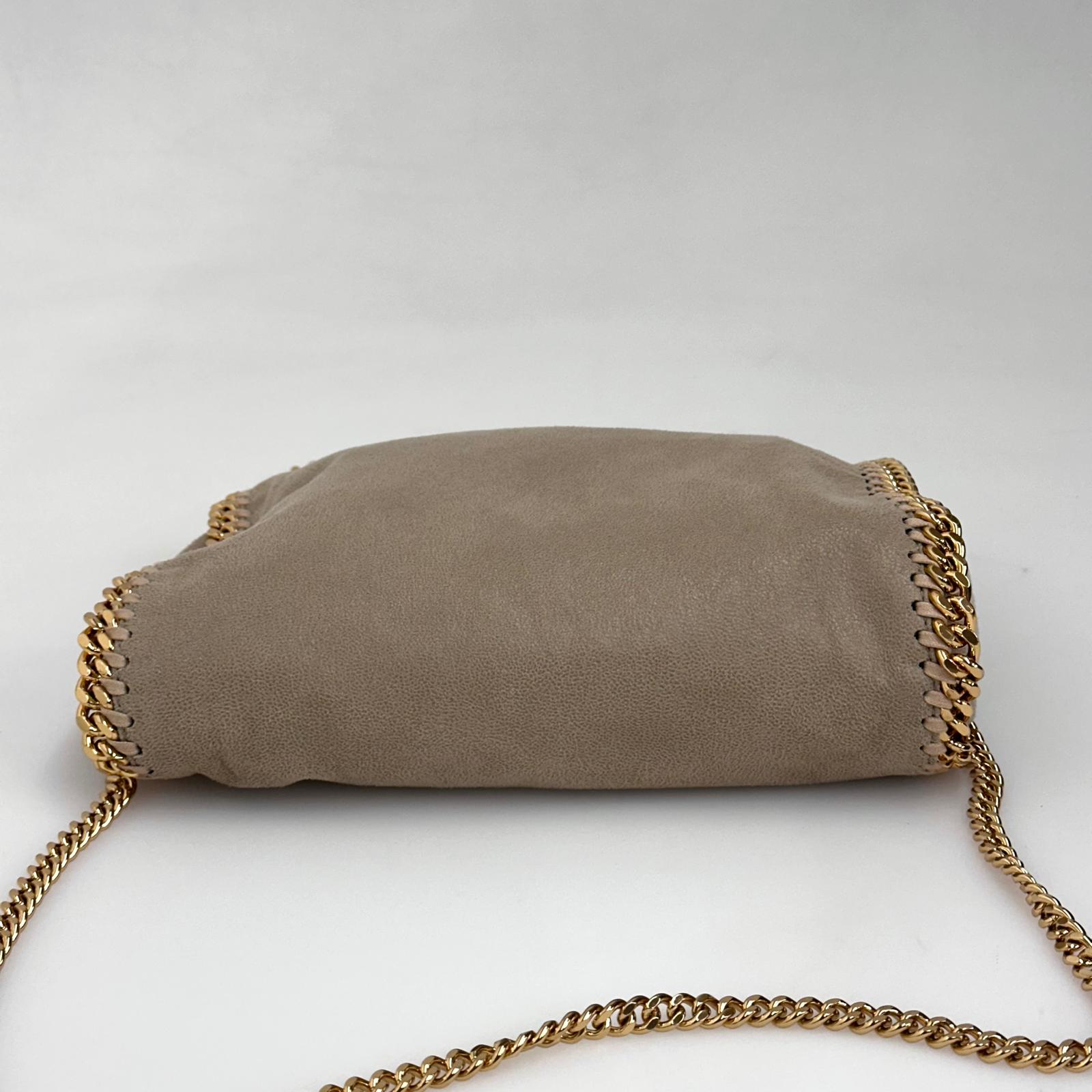 Stella McCartney Borsa Falabella Mini Beige con Catena Oro