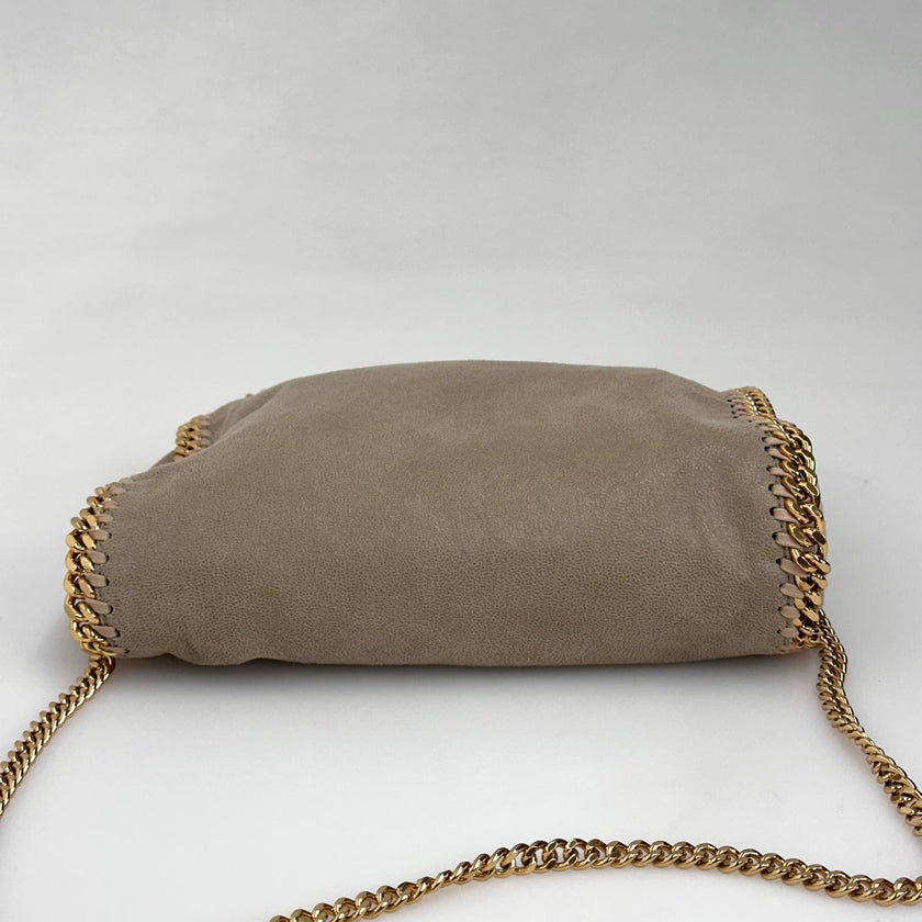 Stella McCartney Borsa Falabella Mini Beige con Catena Oro