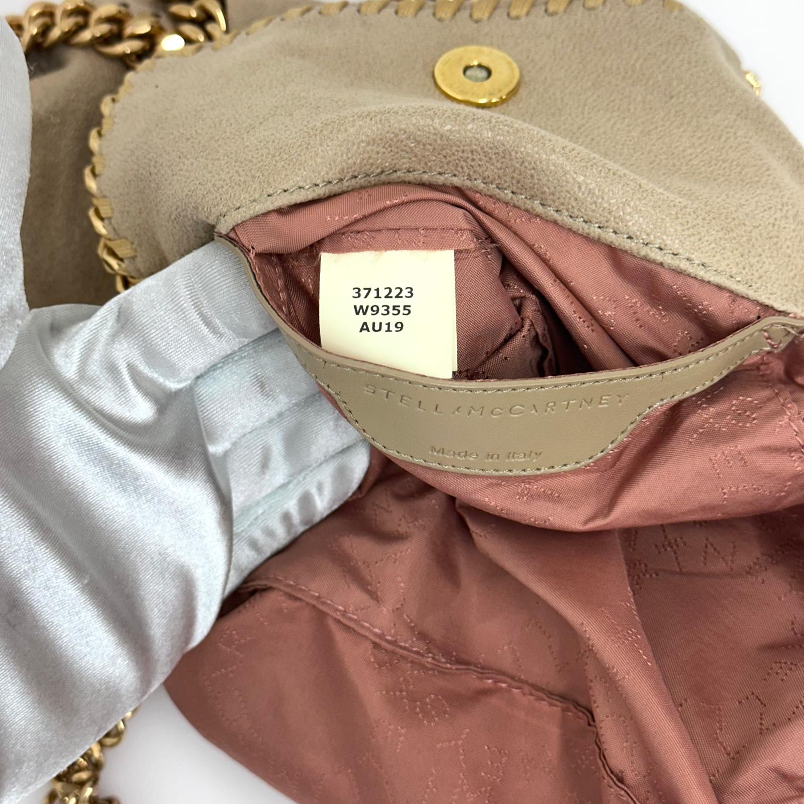 Stella McCartney Borsa Falabella Mini Beige con Catena Oro