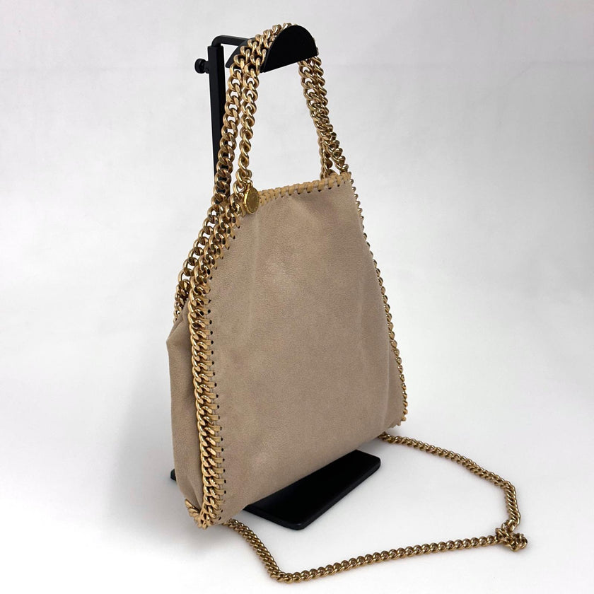 Stella McCartney Borsa Falabella Mini Beige con Catena Oro