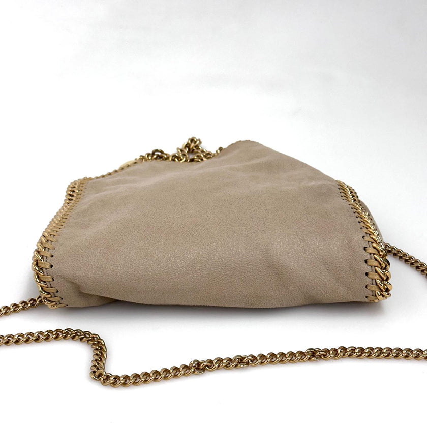 Stella McCartney Borsa Falabella Mini Beige con Catena Oro