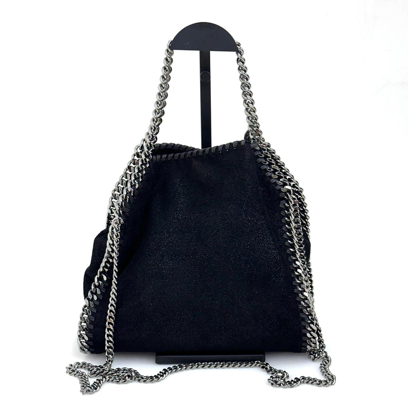 Stella McCartney Borsa a Spalla Falabella Mini Shaggy Deer Nera