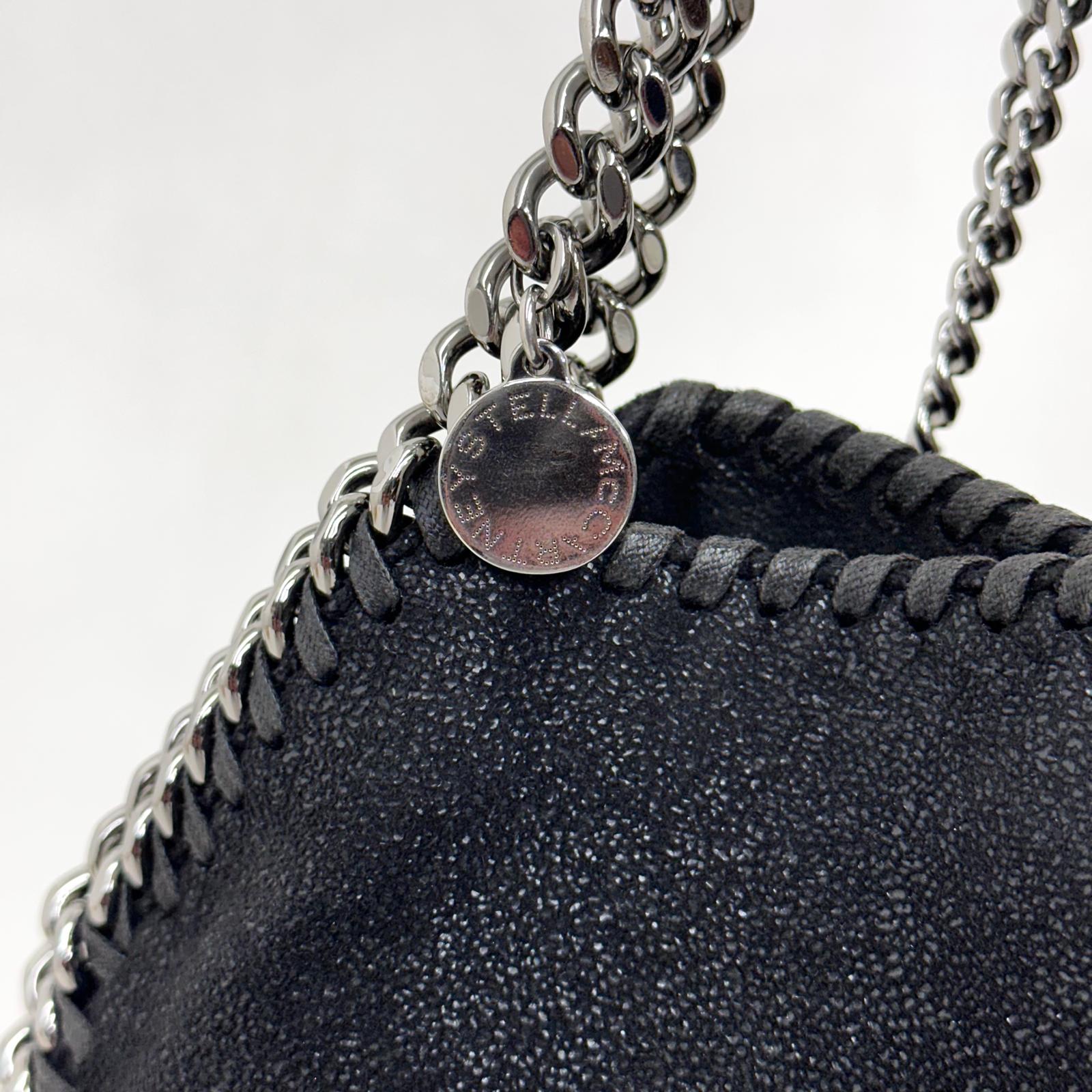 Stella McCartney Borsa a Spalla Falabella Mini Shaggy Deer Nera