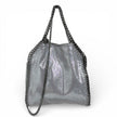 Stella McCartney Borsa a spalla Falabella Mini in eco suede argento