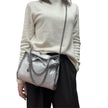 Stella McCartney Borsa a spalla Falabella Mini in eco suede argento
