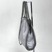 Stella McCartney Borsa a spalla Falabella Mini in eco suede argento