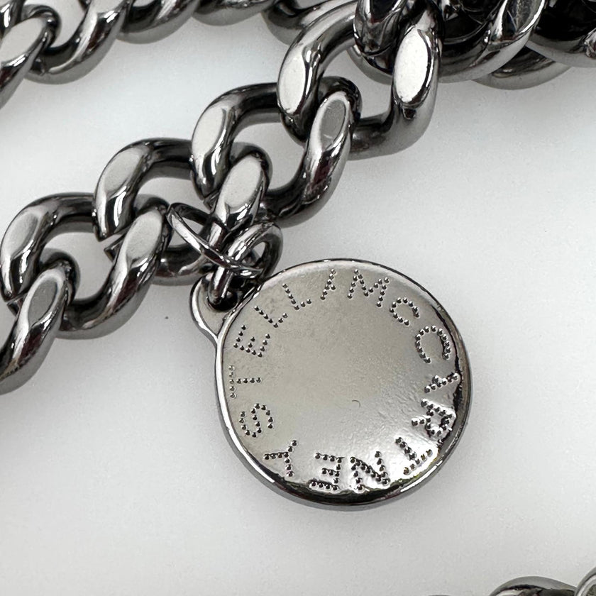 Stella McCartney Borsa a spalla Falabella Mini in eco suede argento