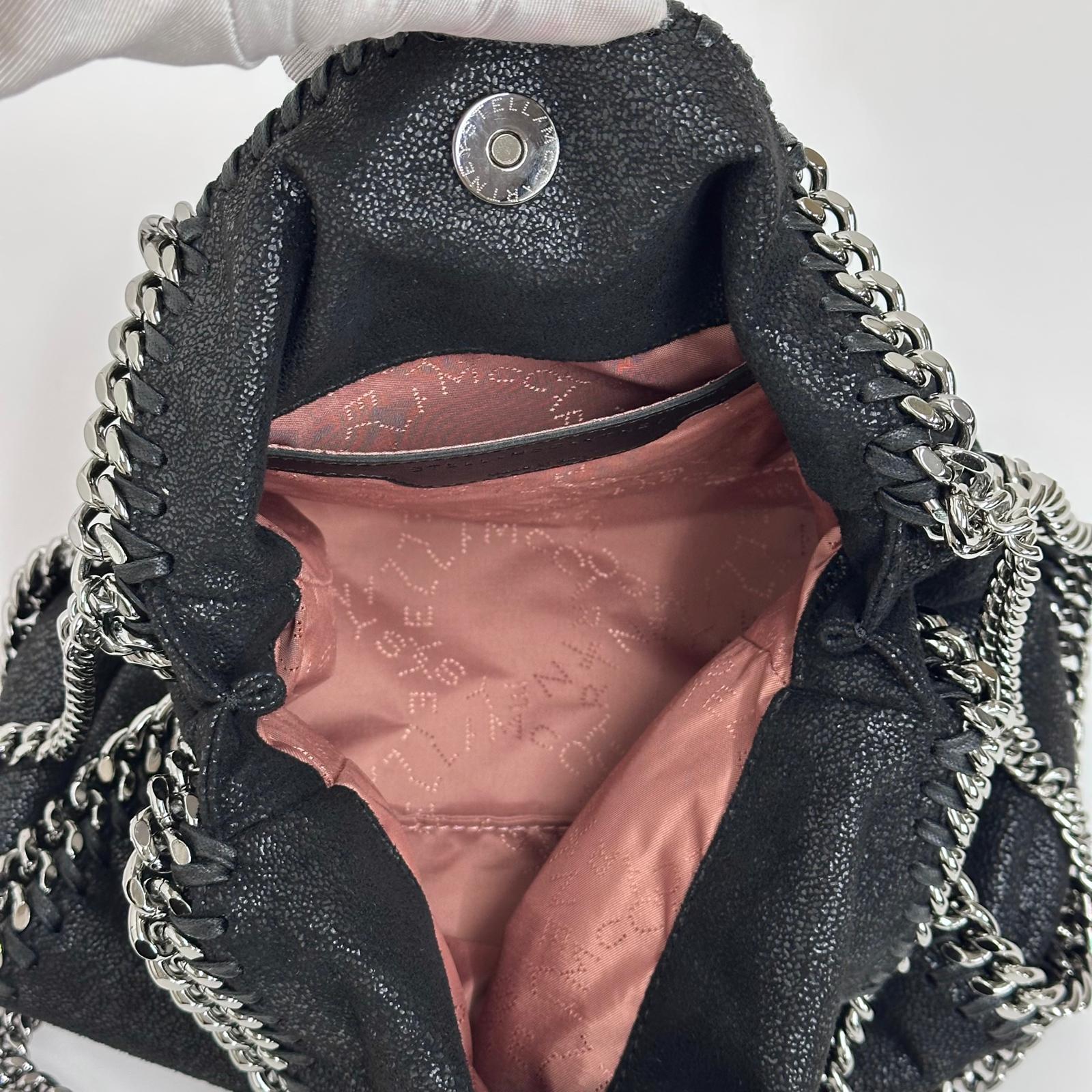 Stella McCartney Borsa a spalla Falabella Mini in eco suede nera