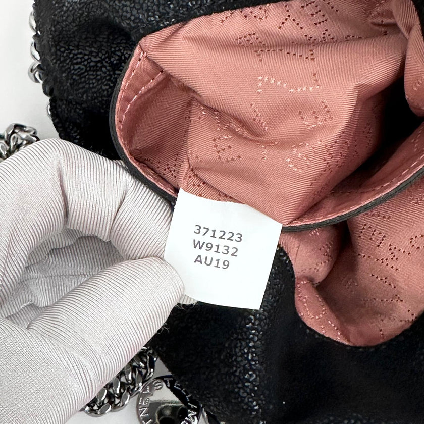 Stella McCartney Borsa a spalla Falabella Mini in eco suede nera