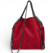 Stella McCartney Borsa a spalla Falabella Mini in eco suede rossa