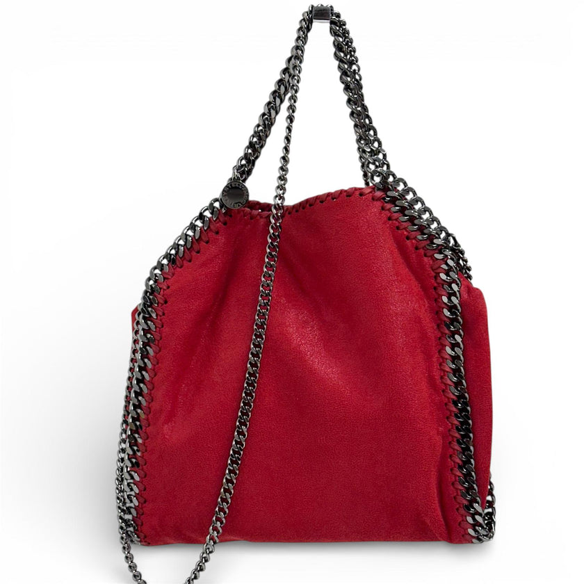 Stella McCartney Borsa a spalla Falabella Mini in eco suede rossa