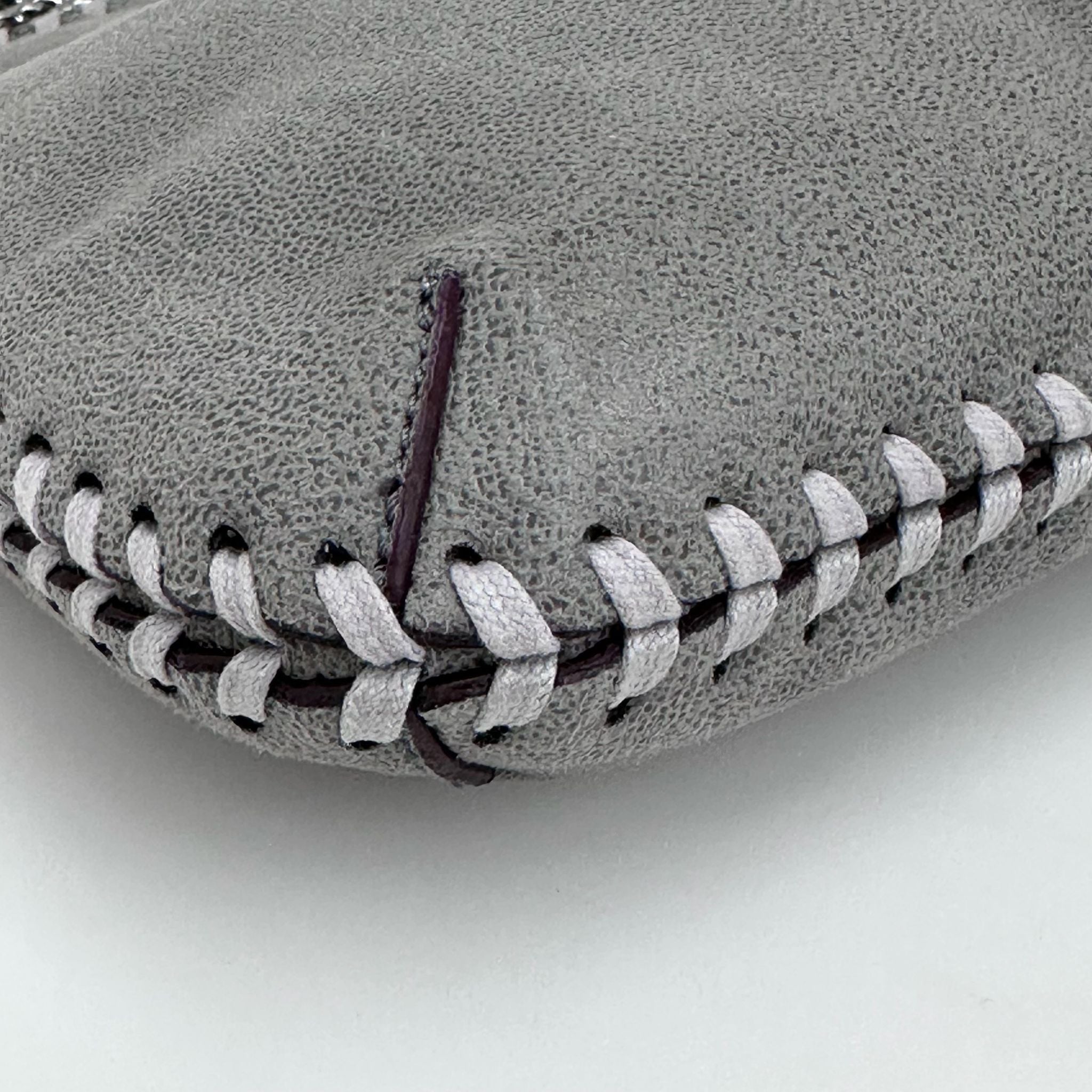 Stella McCartney Falabella Borsa a Fold Over Grigio Chiaro e Bordeaux