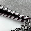 Stella McCartney Falabella Borsa a Fold Over Grigio Chiaro e Bordeaux