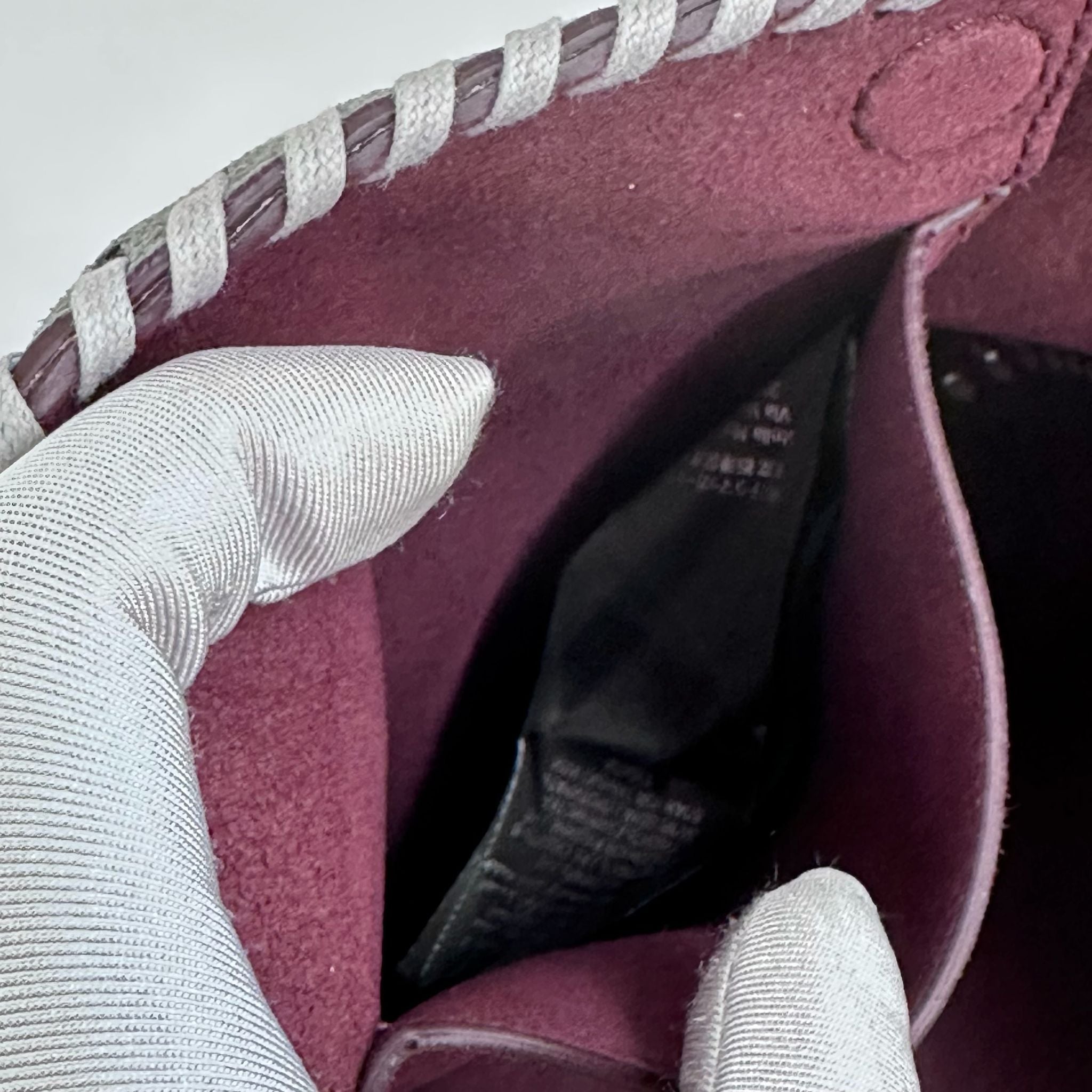 Stella McCartney Falabella Borsa a Fold Over Grigio Chiaro e Bordeaux