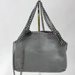 Stella McCartney Falabella Borsa a Fold Over Grigio Chiaro e Bordeaux