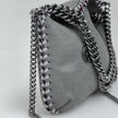 Stella McCartney Falabella Borsa a Fold Over Grigio Chiaro e Bordeaux