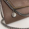 Borsa Stella McCartney Falabella Crossbody in Ecopelle Marrone con Catena Argentata