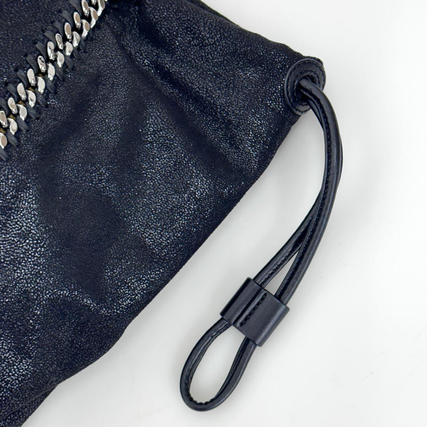 Stella McCartney Falabella Shopper Tote Nera e Ocra con Catena Argento