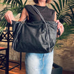 Stella McCartney Falabella Shopper Tote Nera e Ocra con Catena Argento