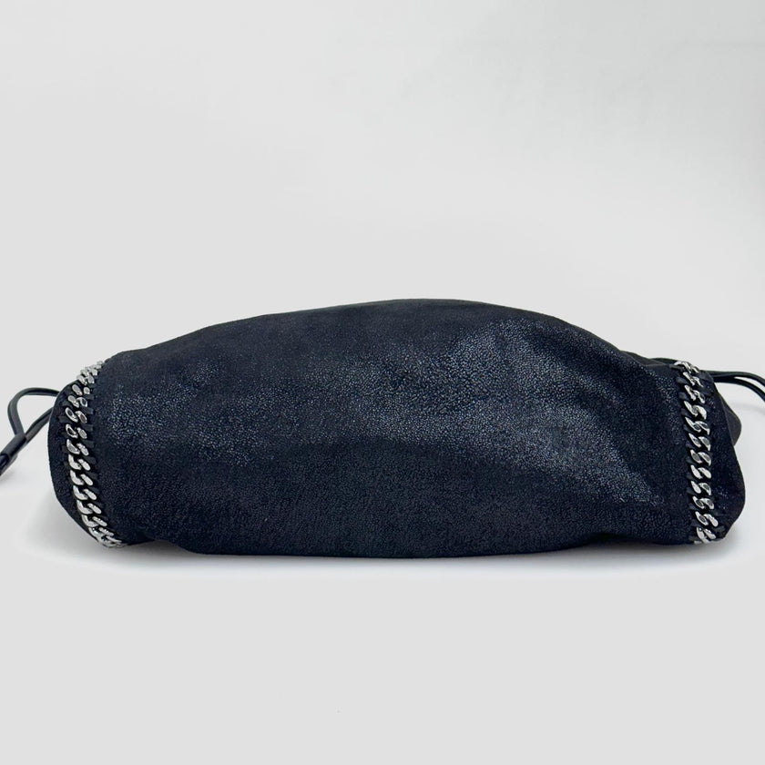 Stella McCartney Falabella Shopper Tote Nera e Ocra con Catena Argento